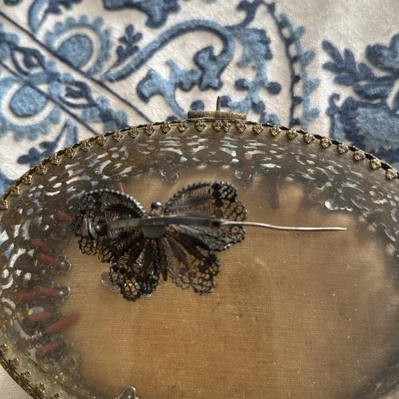 vintage sterling silver butterfly brooch black silver such delicate workmanship - Picture 4 of 8